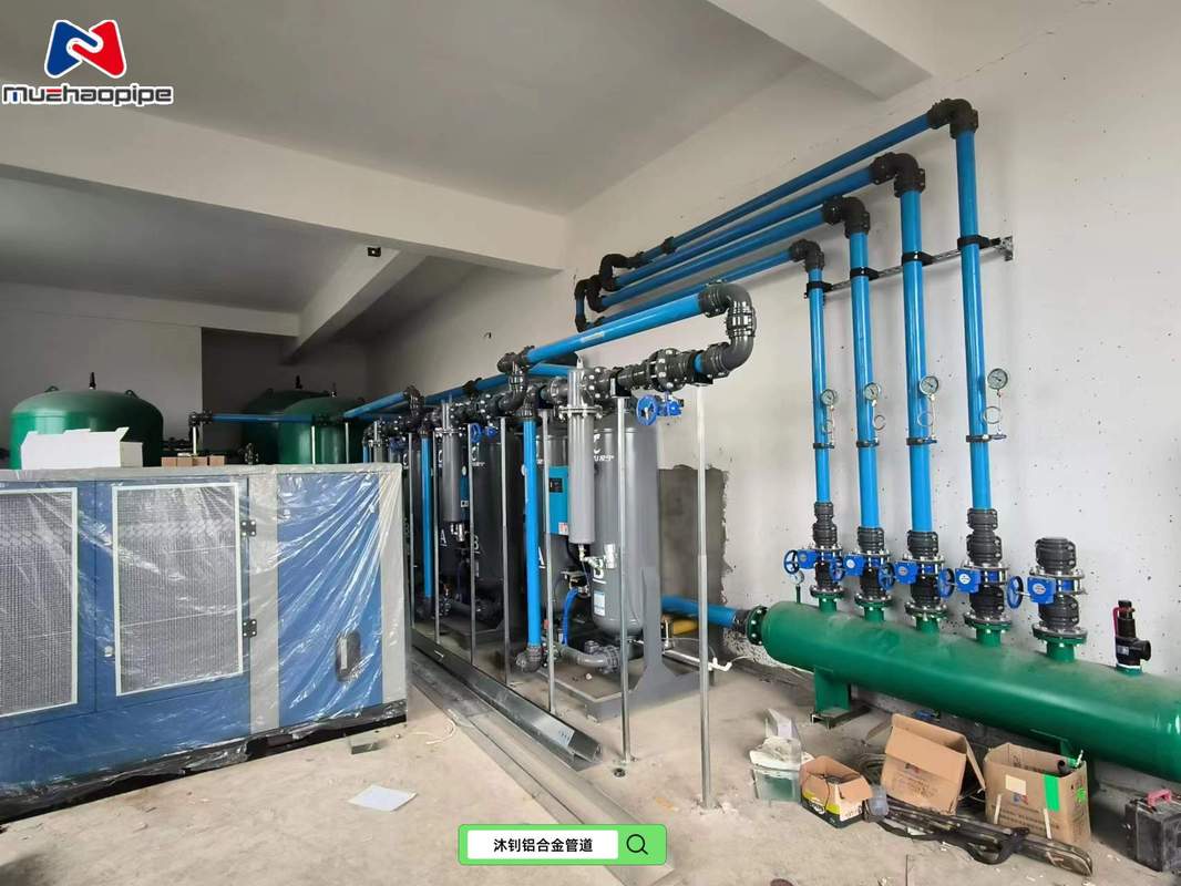 工厂车间空压机气管管道安装与管道系统设备解析